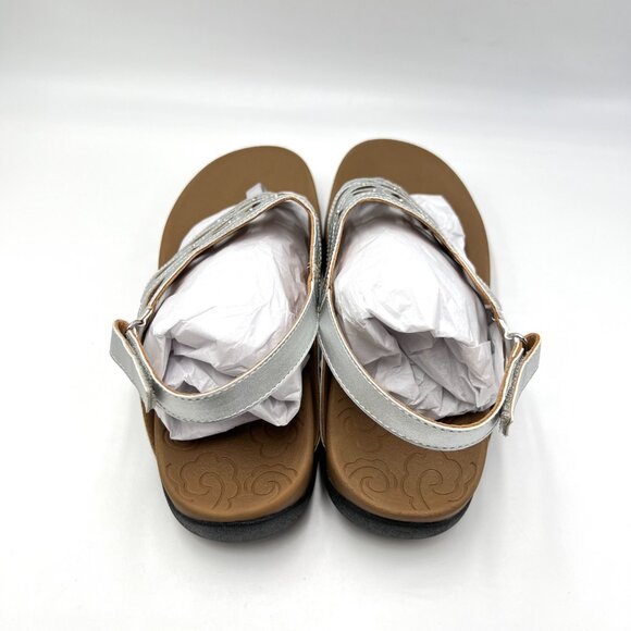10W 10 WIDE WIDTH‎ Rockport Womens Ridge Sling Silver Summer Sandals Shoes - Picture 8 of 13
